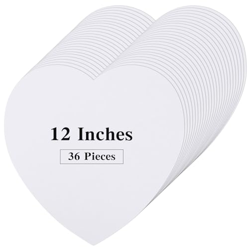 36 große Valentinstags-Herzausschnitte 30,5 cm (weiß) von MixTeach