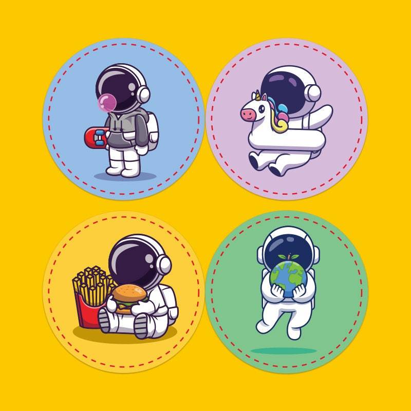 Astronaut Sticker Pack Aufkleber Vinyl von MixedDecal