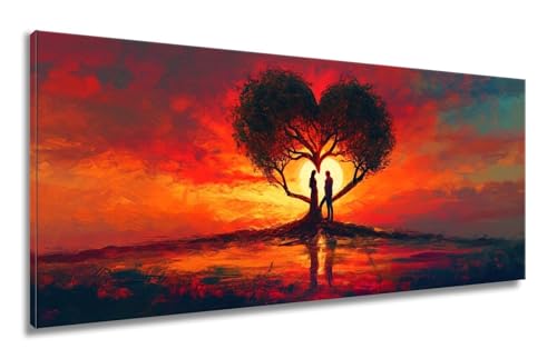 Diamond Painting Baum, Diamant Painting Bilder, Diamond Painting Erwachsene, Diamond Painting Groß xxl Rot Diamond Painting Set,Cross Stickerei Malerei Kits für Home Wand Dekor Geschenke 40x90cm LF-43 von Mixmblon