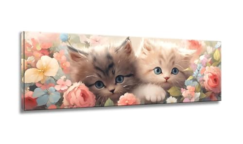 Diamond Painting Erwachsene, Diamond Painting Blume, Diamond Painting Groß xxl 30x90cm, Diamant Painting Bilder, Katze Diamond Painting Eckige Steine, Diamond Painting für Home Decor Wohnzimmer MX-634 von Mixmblon