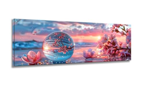 Diamond Painting Erwachsene, Diamond Painting Blume, Diamond Painting Groß xxl 50x150cm, Diamant Painting Bilder,Strand Diamond Painting Eckige Steine,Diamond Painting für Home Decor Wohnzimmer MX-421 von Mixmblon