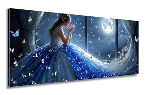 Diamond Painting Erwachsene, Diamond Painting Frau, Diamond Painting Groß xxl 80x160cm, Diamant Painting Bilder,Mond Diamond Painting Eckige Steine,DIY Diamond Painting für Home Decor Wohnzimmer LF-70 von Mixmblon