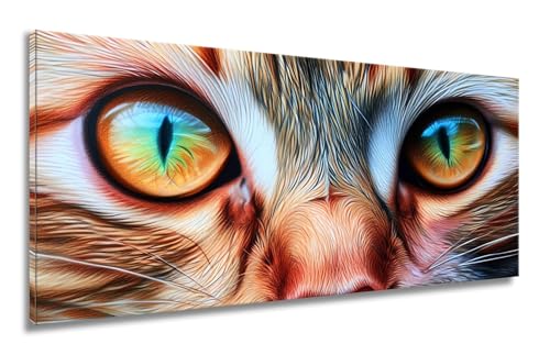 Diamond Painting Katze, Diamant Painting Bilder, Diamond Painting Erwachsene, Diamond Painting Groß xxl Tier Diamond Painting Set, DIY Cross Stickerei Malerei Kits für Home Wand Dekor 70x140cm LF-277 von Mixmblon