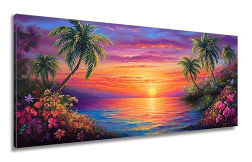 Sonnenuntergang Diamond Painting Groß xxl, Diamond Painting Erwachsene, Diamond Painting Landschaft, Diamond Painting 40x80cm,DIY Diamond Painting Set für Home Wand Decor Weihnachten Geschenke LF-25 von Mixmblon