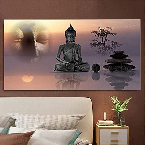 Diamond Painting Set Diamant Painting Bilder Großer Zen, Groß Full DIY Crystal Strass Stickerei Home Wand Decor Gemälde Kreuzstich Diamond Wall Dekor Geschenke Round Drill 50x100cm von Miyiboo