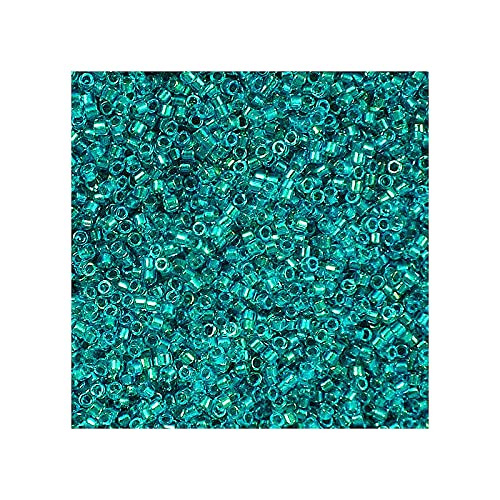 5 g Miyuki Delica 11/0, Fancy Seiled Teal Green 1,6 mm (Fancy Lined Teal Green) von Miyuki Art Flower