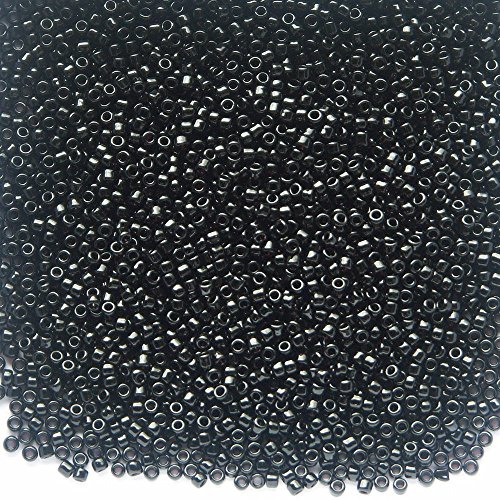 Miyuki Black Opaque Glass Seed Beads 8.2 g 15/0 9401 von Miyuki