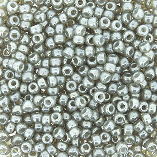 Miyuki Round Rocaille Seed Beads Size 8/0 22 Grams Grey Ceylon by Miyuki von Miyuki