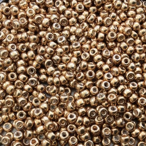 Miyuki Round Seed Bead Size 8/0 22g-tube Galvanised Gold von Miyuki