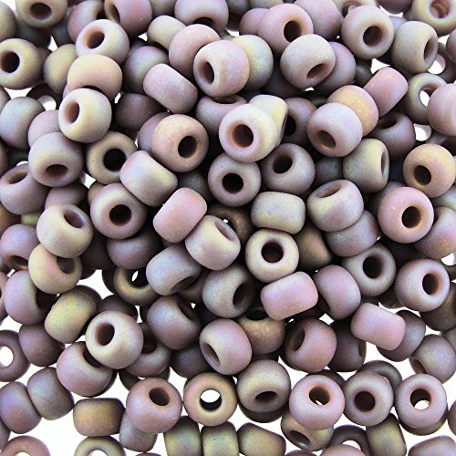 Miyuki Round Seed Beads Size 6/0 20g Matte Opaque Light Amy AB by Miyuki von Miyuki