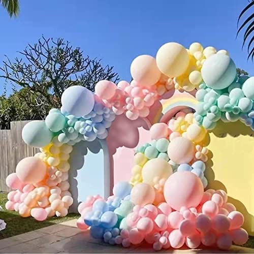 189pcs Pastell Ballon Bogen Kit Macaron Ballons 5M16ft Latex Regenbogen Ballon Girlande Pastell Kit für Geburtstag Hochzeit Weihnachten Baby Shower Party Supplies (A) (pastell) von Mizontami