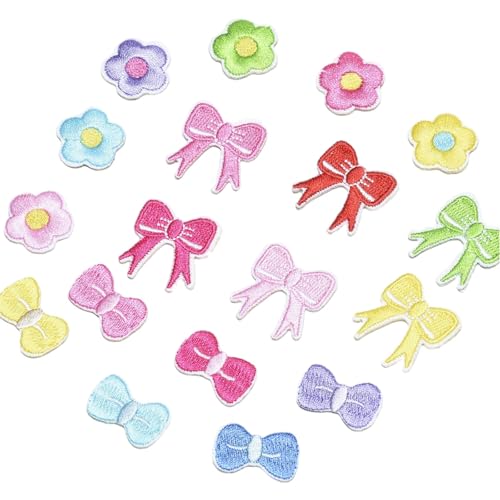 18 Pack Bows Stylische Gestickte Patches Handgefertigte Taschenhut Schuhe Kleidungsstücke Für Persönlichkeitsstile von Mllepjdh