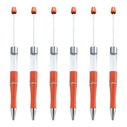 6 Stück Perlenkugelschreiber, 1,0 mm, Perlenstift, glattes Schreibwaren, Kugelschreiber, Perlen-Rollerball von Mllepjdh