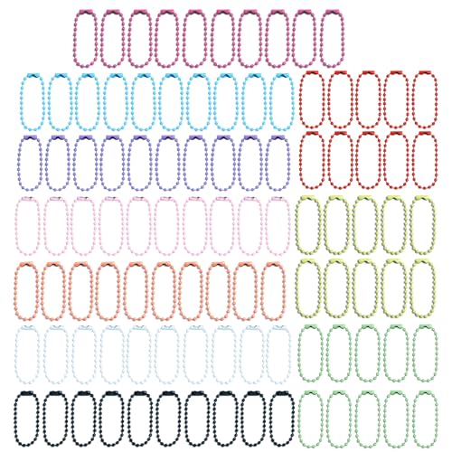 Emaillierte Perlenketten in verschiedenen Farben, kleine Metallperlen, 100 Stück von Mllepjdh