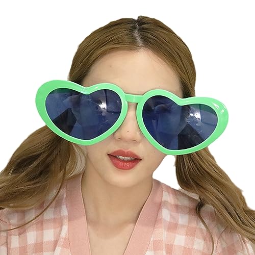 Lustige, übergroße Brille für Damen, herzförmig, Tanzparty, Karneval, Streetwear, Partyzubehör von Mllepjdh