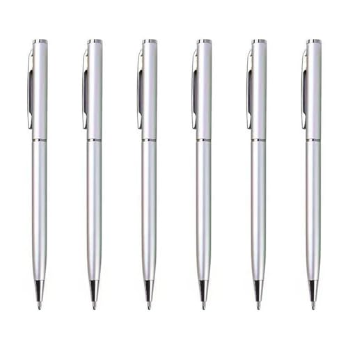 Metall-Kugelschreiber, Signierstift, Bürostift, Business-Stift, zum Öffnen/Schließen, 6 Stück von Mllepjdh