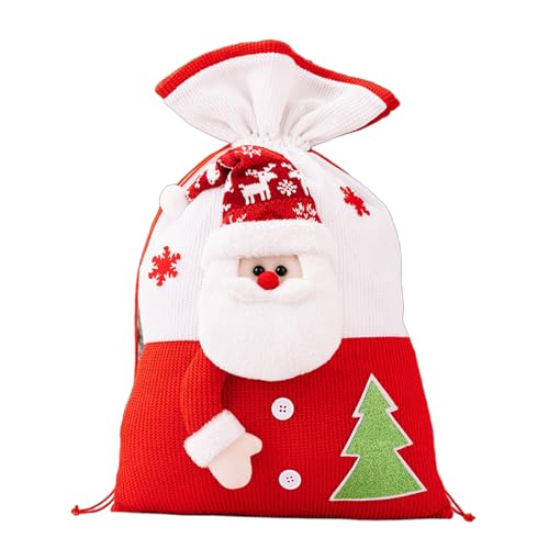 Mllepjdh Stilvolle Weihnachtsgeschenktasche Mit Weihnachtsmann Motiv Tragbar Modisches Accessoire Für Zuhause Oder Büro Festival Dekoration Und Geschenke von Mllepjdh