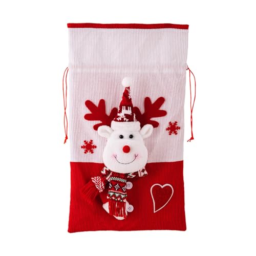 Mllepjdh Stilvolle Weihnachtsgeschenktasche Mit Weihnachtsmann Motiv Tragbar Modisches Accessoire Für Zuhause Oder Büro Festival Dekoration Und Geschenke von Mllepjdh