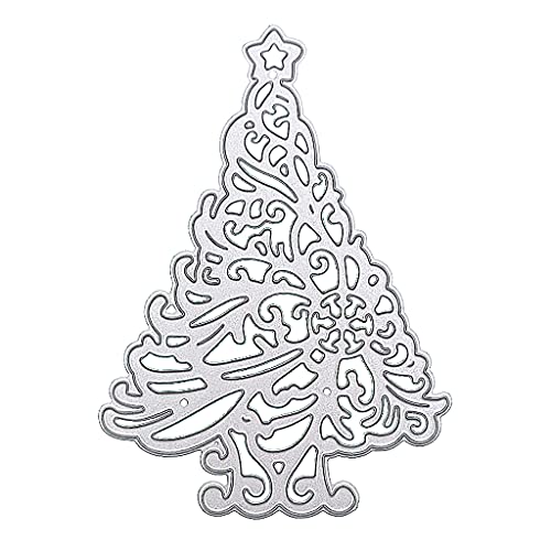 for Creative Christmas Tree Star Carbon Steel Stanzschablonen für Scrapbooking Fotoalbum Prägekarten Vorlage Prägeschablone für Karten Stanzformen Weihnachtsbaum Sternförmige Bordüre von Mllepjdh