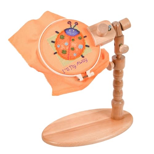 Beginner-Friendly Embroidery Stand, Adjustable Embroidery Rack, Handicraft Hoop Holder, Stitching Frame Stand, Quilting Supplies Organizer, Tabletop Needlework Stand, Holz Hoop Holder, vielseitig von Mlllokfki