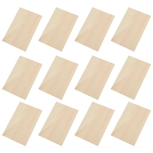 Crafting Basswood Sheet Blanks | 12 Thin Square Wood Boards for Architectural Models | Ideal for Wood Craft Projects, House, Aircraft, Ship, and Boat Building with Smooth for Painting von Mlllokfki