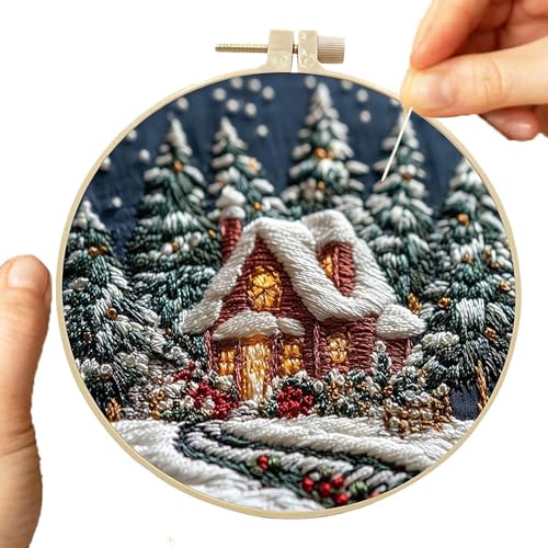 Holiday Crafting Kit | Needlework Enthusiasts Kit | Seasonal Embroidery Craft, Christmas Needlework Set Knitting Craft Kit Christmas Crafting Supplies Embroidery Kit Complete von Mlllokfki