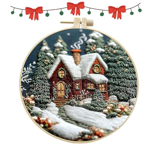 Holiday Crafting Kit | Needlework Enthusiasts Kit | Seasonal Embroidery Craft, Christmas Needlework Set Knitting Craft Kit Christmas Crafting Supplies Embroidery Kit Complete von Mlllokfki