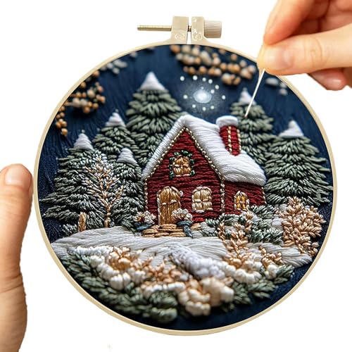 Holiday Crafting Kit | Needlework Enthusiasts Kit | Seasonal Embroidery Craft, Christmas Needlework Set Knitting Craft Kit Christmas Crafting Supplies Embroidery Kit Complete von Mlllokfki