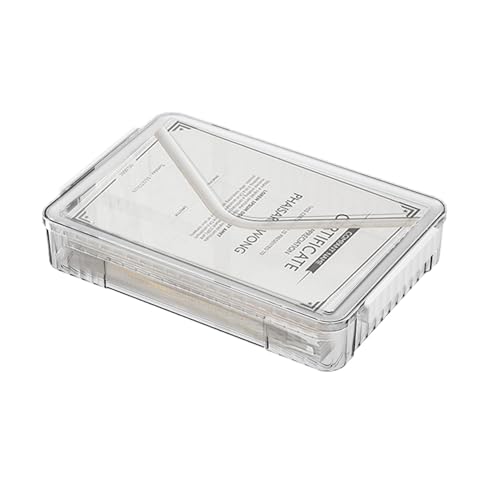 Mlllokfki Aufbewahrungsbox aus transparentem Papier, tragbare Papieraufbewahrung, leichte Dokumentenbox, Schutzbox, A4, 630 g, für Briefe, transparent, 1 Stück von Mlllokfki