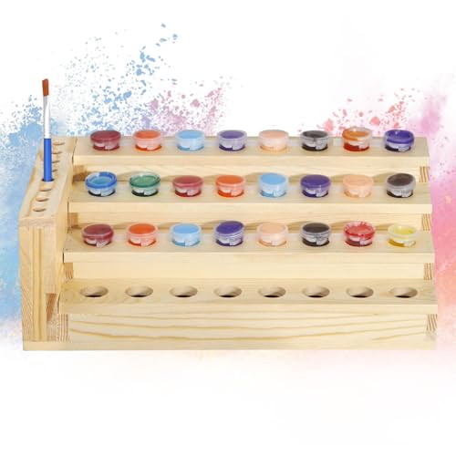 Mlllokfki Paint Supply Organizer, Effiziente Farbflaschen-Aufbewahrung, kompakter Farbbehälter, Ablage für 32 Farbflaschen, Künstler-Flaschen, Farbbehälter, Aufbewahrungslösung von Mlllokfki