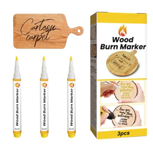 Mlllokfki Verbrühungsschutzstift für die Holzverbrennung, 5 ml Holzbrenner-Stift, sicheres Holzbrenner-Set, schneller Verbrennungsmarker für Holz von Mlllokfki