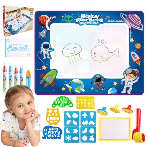 Mlllokfki Wasserdoodle-Matte für Kinder, Maldoodle für Kinder - Aquarellmatte 150 x 90 cm, Zeichentisch für Kinder, Zeichenmatte Spielzeug, Matte für von Mlllokfki