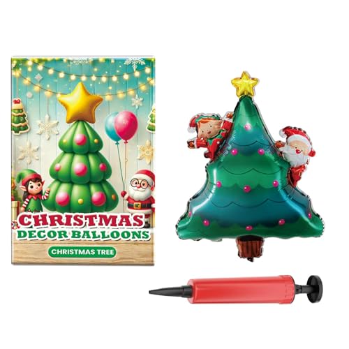 Vibrant Christmas Balloons for Holiday Celebrations | Inflatable Standing Foil Balloon Decorations | Ideal for New Year Parties and Cartoon-Themed Birthday Supplies | Bring Joy to Your Festivities von Mlllokfki