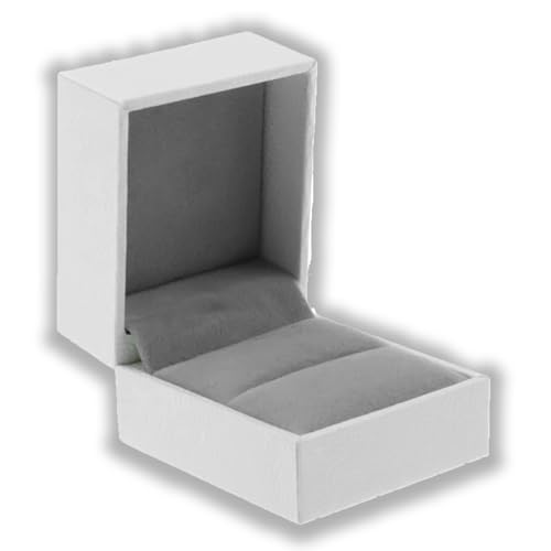 Mmgoqqt Vintag Ring Box, 1 Stück Weiß Handgefertigte Ringschachtel Ohrringe Anhänger Boxen, Für Heiratsantrag, Verlobung, Hochzeit Und Tägliche Lagerung von Mmgoqqt