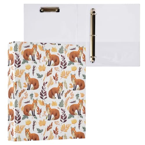 3-D-Ringbuch mit Fuchsblättern, A4, 1 Packung mit 200 Blatt, für Kinder, Schulbedarf, Damen, Herren, Büro 3-D-Ringbuch mit Fuchsblättern, A4, 1 Packung mit 200 Blatt, für Kinder, Schulbedarf, Damen, Herren, Büro von Mnsruu