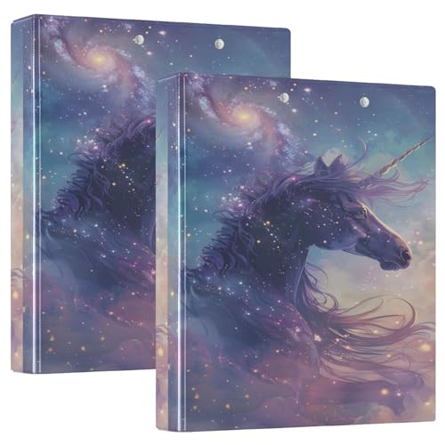 Einhorn Sternenhimmel 3 D-Ringbuch A4 2 Pack mit 200 Blatt für Kinder Schulbedarf Damen Herren Büro Einhorn Sternenhimmel 3 D-Ringbuch A4 2 Pack mit 200 Blatt für Kinder Schulbedarf Damen Herren Büro von Mnsruu