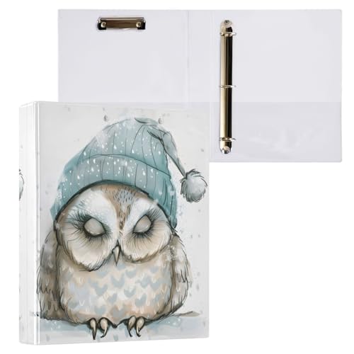 Eule mit Hut, 3-D-Ringbuch, A4, 1 Packung mit 200 Blatt, für Kinder, Schulbedarf, Damen, Herren, Büro Eule mit Hut, 3-D-Ringbuch, A4, 1 Packung mit 200 Blatt, für Kinder, Schulbedarf, Damen, Herren, Büro von Mnsruu
