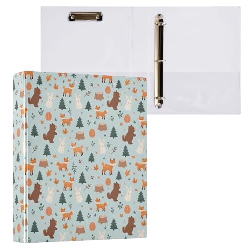 Fox Hase Bär Tier 3 D-Ringbuch A4 1 Packung mit 200 Blatt für Kinder Schulbedarf Damen Herren Büro Fox Hase Bär Tier 3 D-Ringbuch A4 1 Packung mit 200 Blatt für Kinder Schulbedarf Damen Herren Büro von Mnsruu