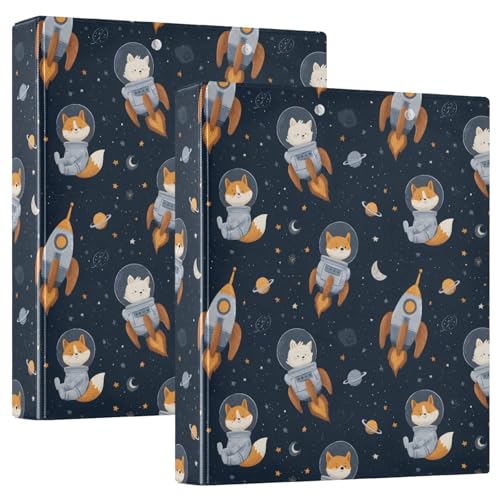 Fox Rakete Planet Muster 3 D-Ringbuch A4 2 Pack mit 200 Blatt für Kinder Schulbedarf Damen Herren Büro Fox Rakete Planet Muster 3 D-Ringbuch A4 2 Pack mit 200 Blatt für Kinder Schulbedarf Damen Herren Büro von Mnsruu