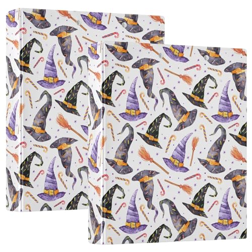 Hexenhüte Candy 3 D-Ringbuch, A4, 2 Stück mit 200 Blatt, für Kinder, Schulbedarf, Damen, Herren, Büro Hexenhüte Candy 3 D-Ringbuch, A4, 2 Stück mit 200 Blatt, für Kinder, Schulbedarf, Damen, Herren, Büro von Mnsruu