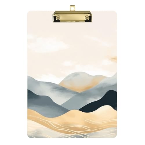 Mountain Acryl-Klemmbrett mit Metallclip, Standard-A4-Größe, 31,8 x 22,9 cm, Klemmbretter für Krankenschwestern, Studenten, Lehrer, Frauen, Männer, Klassenzimmer, Büro von Mnsruu