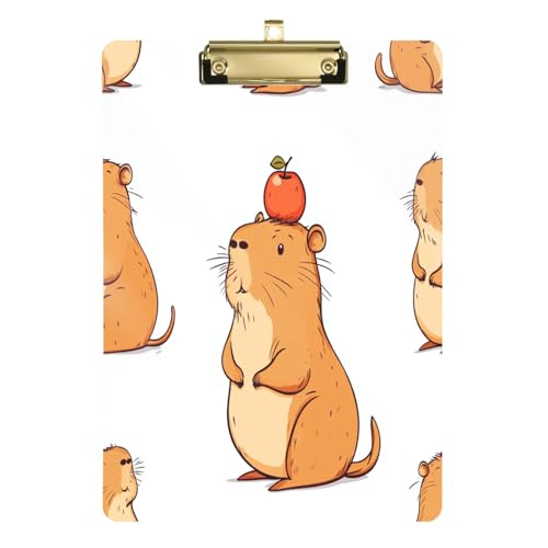 Niedliches Capybara Acryl-Klemmbrett mit Metallclip, Standard-A4-Größe, 31,8 x 22,9 cm, Klemmbretter für Krankenschwestern, Studenten, Lehrer, Frauen, Männer, Klassenzimmer, Büro von Mnsruu