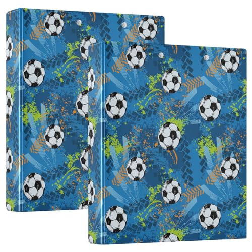 Soccer Ball Grunge Neon 3 D-Ringbuch A4 2 Pack mit 200 Blatt für Kinder Schulbedarf Damen Herren Büro Soccer Ball Grunge Neon 3 D-Ringbuch A4 2 Pack mit 200 Blatt für Kinder Schulbedarf Damen Herren Büro von Mnsruu