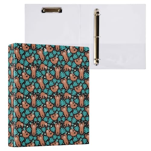 Tropisches Faultier, niedliches 3-D-Ringbuch, A4, 1 Packung mit 200 Blatt, für Kinder, Schulbedarf, Damen, Herren, Büro Tropisches Faultier, niedliches 3-D-Ringbuch, A4, 1 Packung mit 200 Blatt, für Kinder, Schulbedarf, Damen, Herren, Büro von Mnsruu