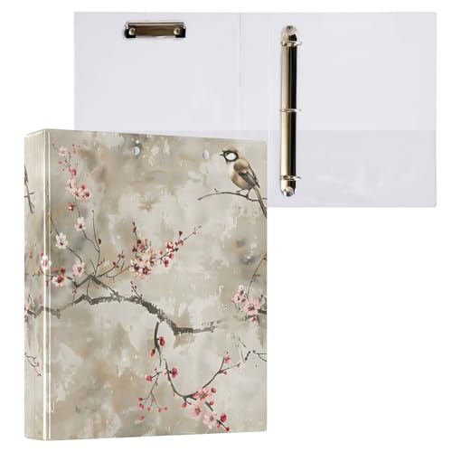 Wintervogel Pflaume Blume 3 D-Ringbuch A4 1 Packung mit 200 Blatt für Kinder Schulbedarf Damen Herren Büro Wintervogel Pflaume Blume 3 D-Ringbuch A4 1 Packung mit 200 Blatt für Kinder Schulbedarf Damen Herren Büro von Mnsruu