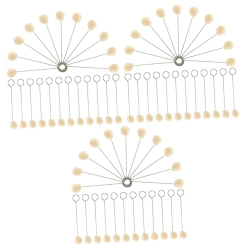 3 Sätze Wollknäuel Bürstengriff Färbemittel Für Stoff Fingerwolle Elektrischer Schrubber Lederhandwerk Weichspüler Zum Färben Von Leder Wolltupfer 100 Stück * 3 Mobestech von Mobestech