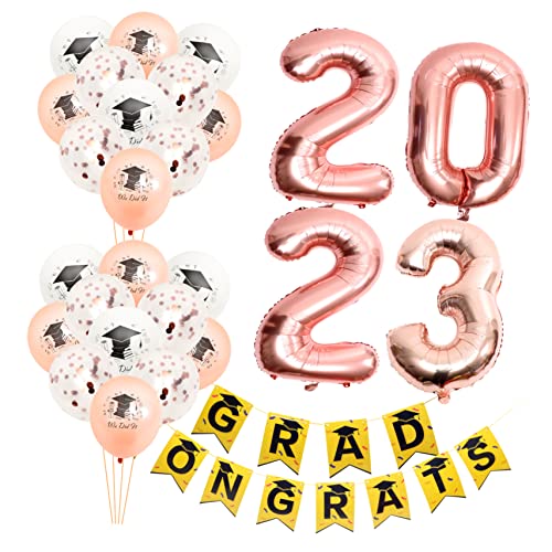 Mobestech 1 Satz Ballons Der Abschlusssaison Abschlussfeier Dekorationen 2023 Abschlussballons Pastell Groß Heliumballon-kit Willkommen Party Mädchen Aluminiumfolie Rose Gold Mobestech 1 Satz Ballons Der Abschlusssaison Abschlussfeier Dekorationen 2023 Abschlussballons Pastell Groß Heliumballon-kit Willkommen Party Mädchen Aluminiumfolie Rose Gold von Mobestech