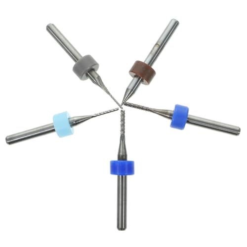 Mobestech 1 Satz Wolfram Stahl Fräser Formschneider Hartmetall-bits Schaftfräser Markisenklemmen Für Lichter Hartmetallbohrer Cnc-router-bits Fräswerkzeug Router Grate Mikrobohrer 5st von Mobestech