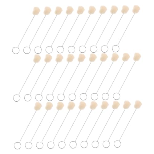 Mobestech 1 Satz Wollknäuelbürste Wolltupfer Fingerwolle Autopflege Lederhandwerksmaschine Draht Wollmäuse Wollfilzbeutel Wollapplikator Tie Dye Rit Dye Handtuch 100 Stück von Mobestech