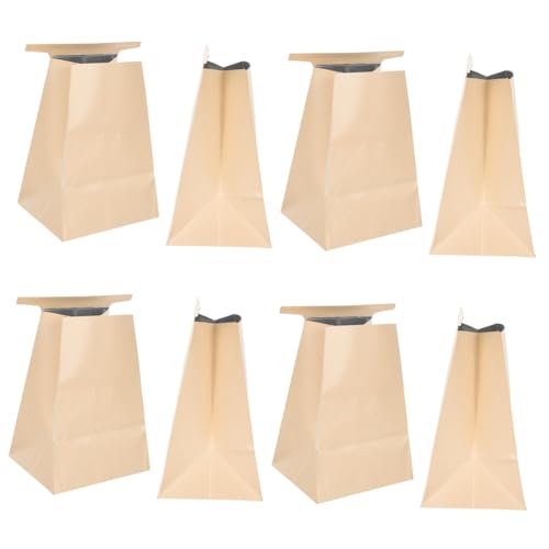 Mobestech 10St Kotzbeutel aus Kraftpapier vomit bag Vomitusbeutel Breite Öffnung-Erbrechenstüten Flugzeugmüllsäcke praktische Brechbeutel Müllsack Spuckbeutel kreative Kotzbeutel Light Brown von Mobestech